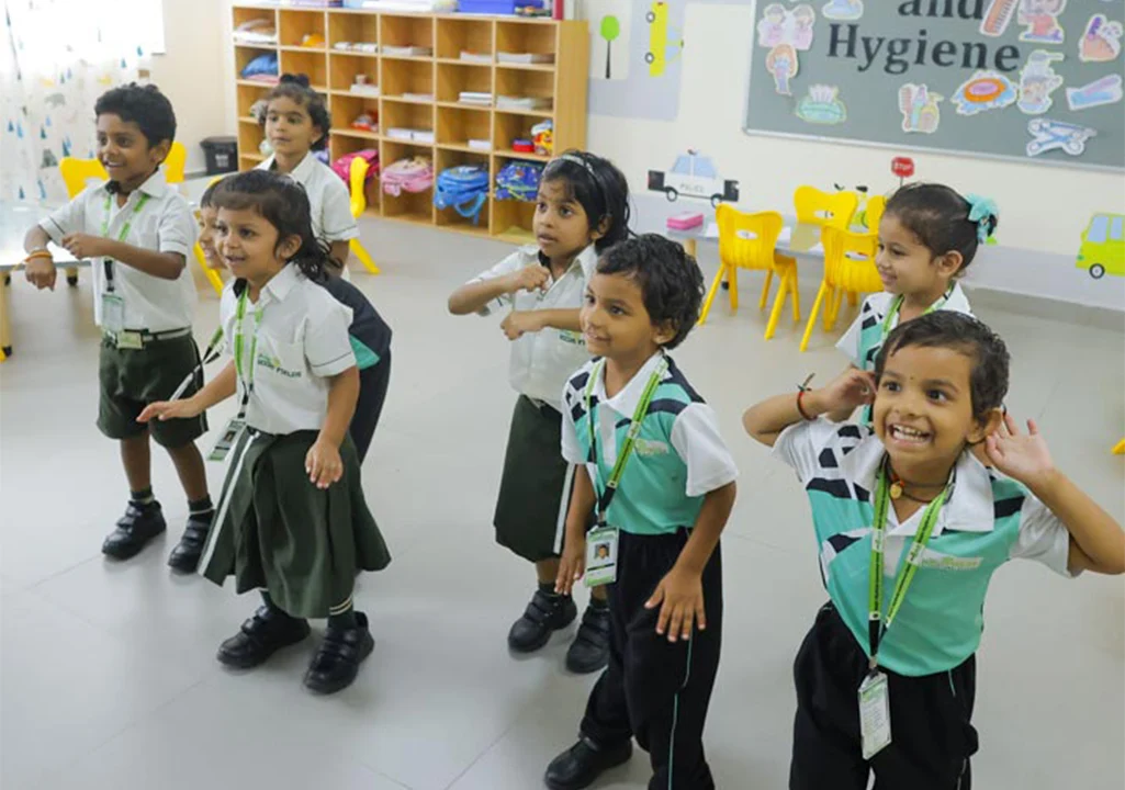 Young children engaged in play-based learning