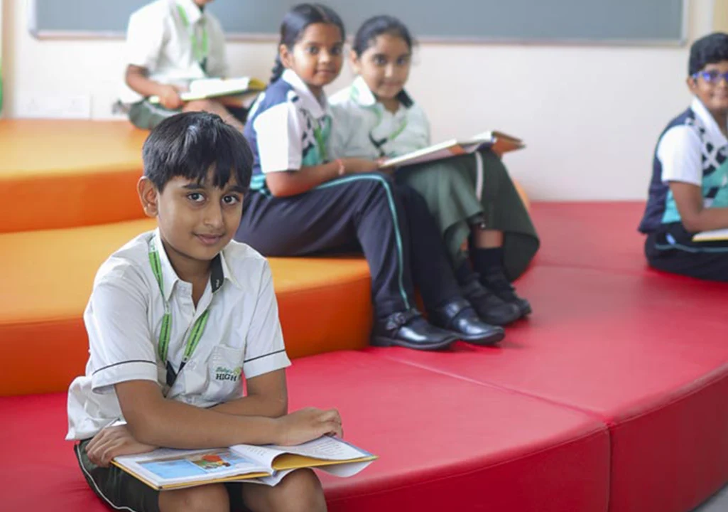 Students learning in a HighFields classroom