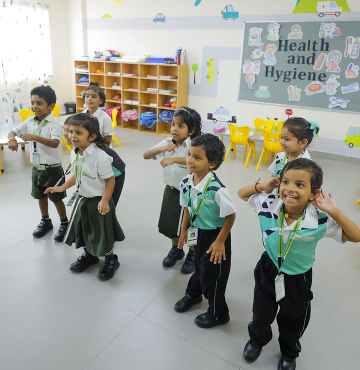 Young child learning in early years program at Balaji HighFields International School Vizag